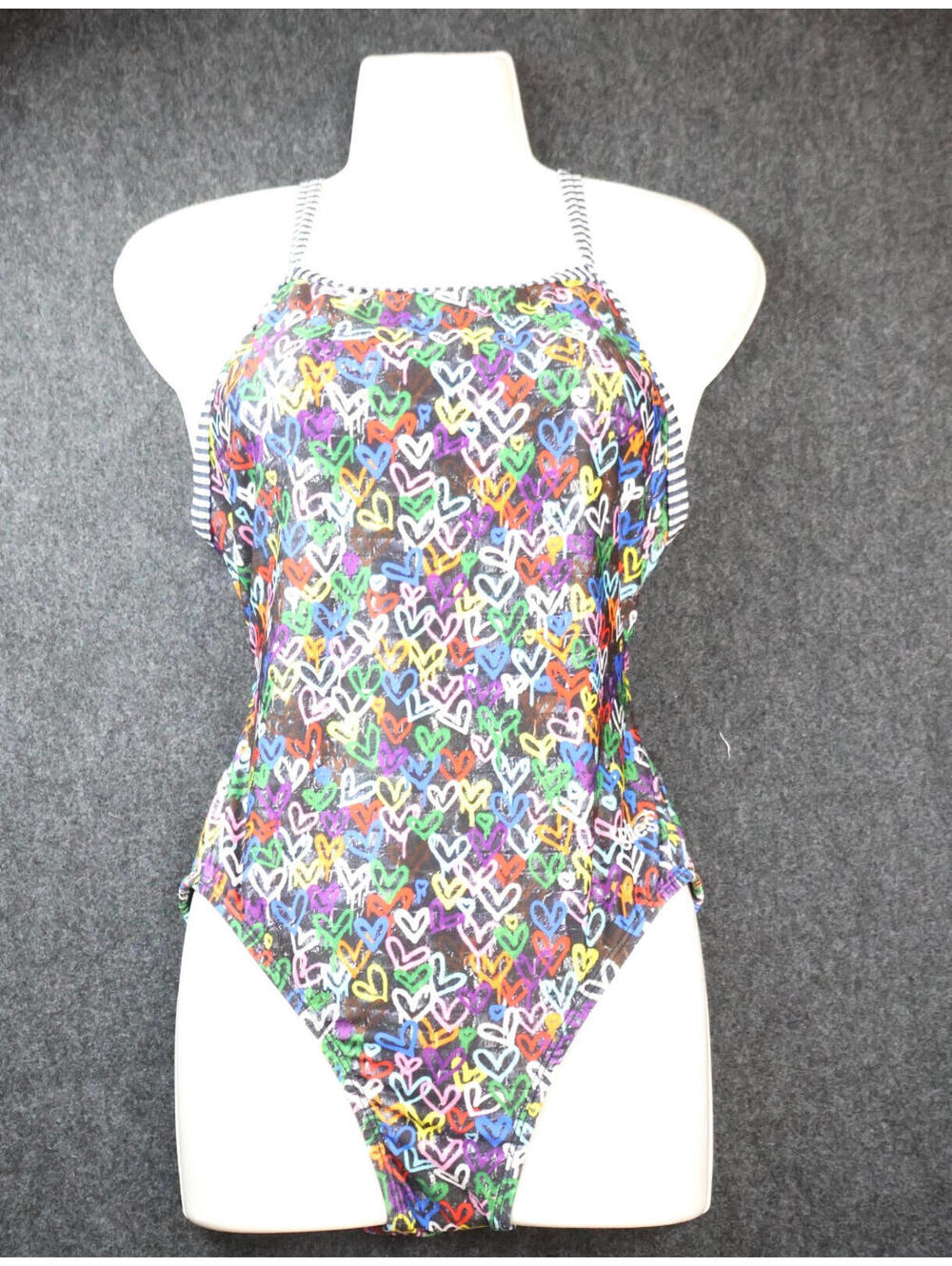 Dolfin Uglies 1-Piece Swimsuit Womens Multicolor Cutout Back SZ 36 NWT